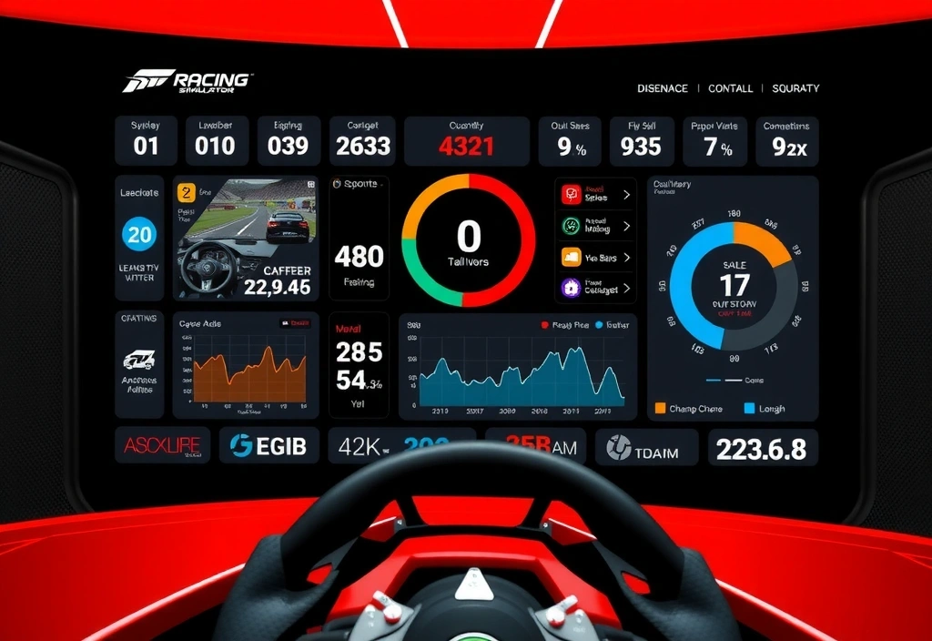 Interfaz de Chickenroadtechs mostrando simuladores de carreras